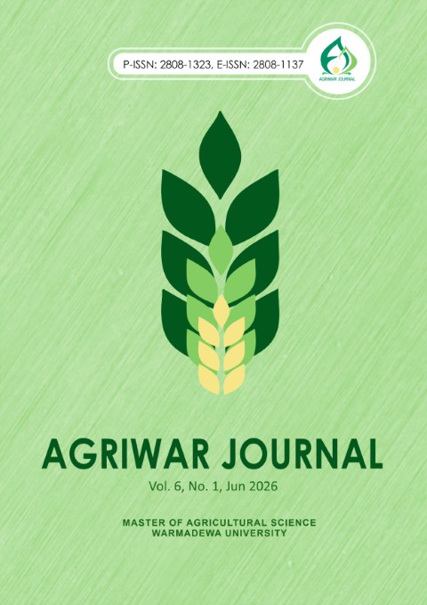 					View Vol. 6 No. 1 (2026): Agriwar Journal
				